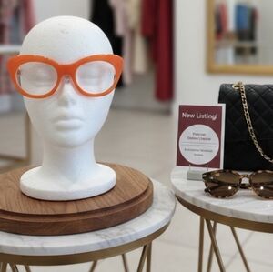 Bold Orange Cat-Eye Frames